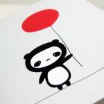 Panda With Red Balloon Pocket Notebook