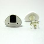 Onigiri Earrings - Sterling Silver Posts Studs..
