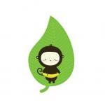 Banana Leaf Monkey 8x10 Print