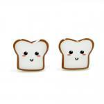 Bread Buddy 1 Toast Earrings - Sterling Silver..