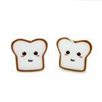 Bread Buddy 2 Toast Earrings - Sterling Silver..