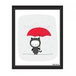 Raining Kitty Print 8x10