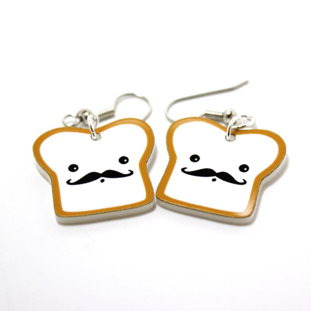 French Toast Acrylic Charm Earrings On Surgical Steel Hooks